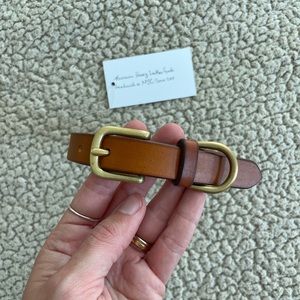 MAXIMUM HENRY Brown Leather Dog Collar